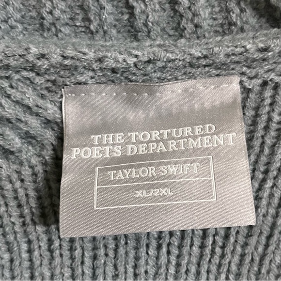 Taylor Swift ttpd grey cardigan xl/2xl - Picture 2 of 3